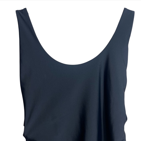 Aerie Maillot De Bain One-Piece Swimsuit Scoop Neck Low Cut Back Lined Black L - Picture 5 of 8